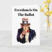 自由投票は2026年 カード (黄色い花)