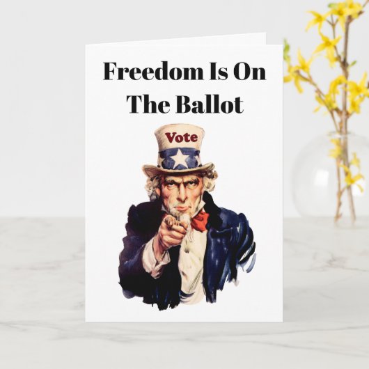 自由投票は2026年 カード (黄色い花)