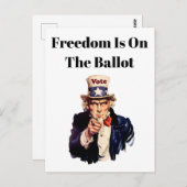 自由投票は2026年 ポストカード (正面/裏面)