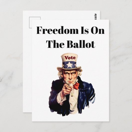 自由投票は2026年 ポストカード (正面/裏面)