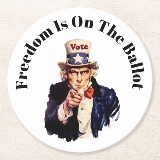 自由投票は2026年 ラウンドペーパーコースター (正面)