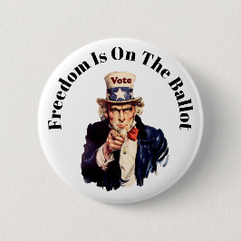 自由投票は2026年 缶バッジ