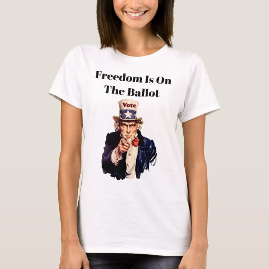 自由投票は2026年 Tシャツ (正面)