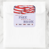 自由掩蔽壕の愛国的な地カラフル スクエアシール (バッグ)