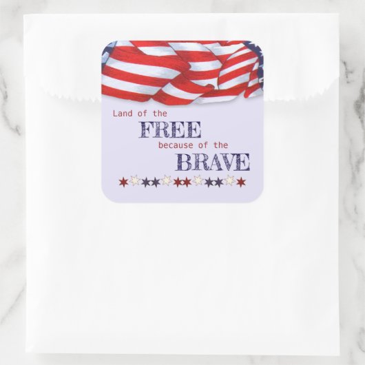 自由掩蔽壕の愛国的な地カラフル スクエアシール (バッグ)