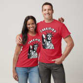 自由政治抗議像の文字化け Tシャツ (ユニセックス)