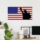 自由旗 ポスター (ホームオフィス)