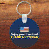 自由楽しむか？感謝してい退役軍人。 キーホルダー (正面)