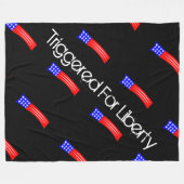 自由毛布の黒のために誘発される大きい フリースブランケット (正面(横))