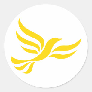 自由民主党員のロゴ ラウンドシール
