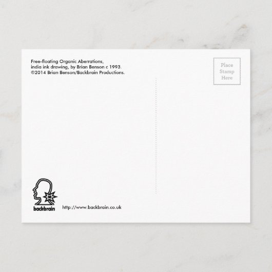 自由浮遊オーガニック収差 ポストカード (裏面)