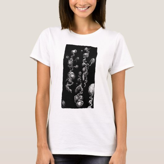 自由浮遊オーガニック収差 Tシャツ (正面)