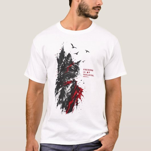 自由猫Tシャツ Tシャツ (正面)
