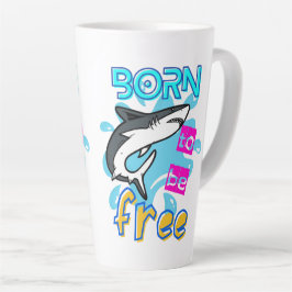 自由生まれになる カフェラテマグ
