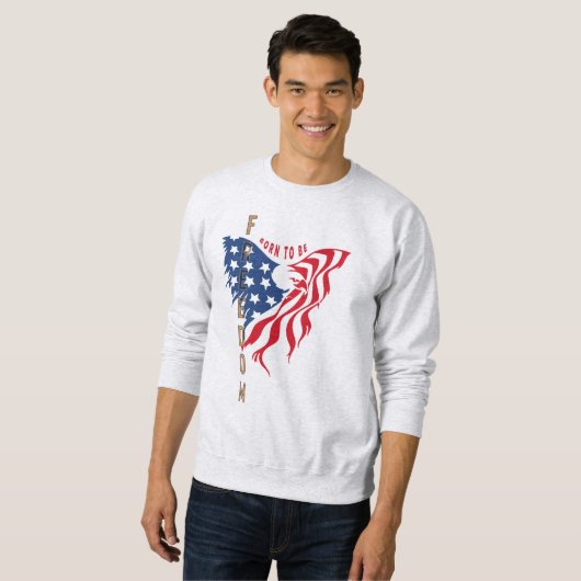 自由生まれになる |メンズスウェットシャツ スウェットシャツ (正面フル)