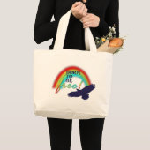 自由生まれになる ラージトートバッグ (正面(商品))