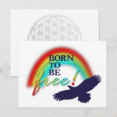 自由生まれになる |背景の透明 ポストカード (正面/裏面)