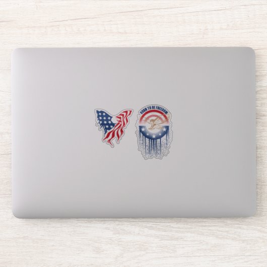 自由生まれになる | 4"x 4" – 光沢(透明) シール (コンピューター)