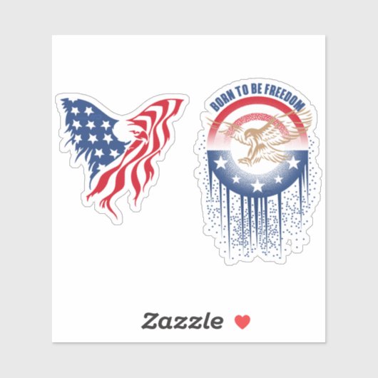 自由生まれになる | 4"x 4" – 光沢（透明） シール (シート)