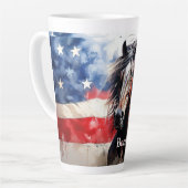 自由生まれ愛国の馬 カフェラテマグ (左アングル)