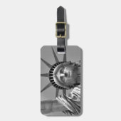 自由白黒像ニューヨーク ラゲッジタグ (正面縦)