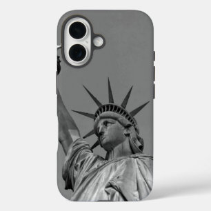 自由白黒像ニューヨーク iPhone 16ケース