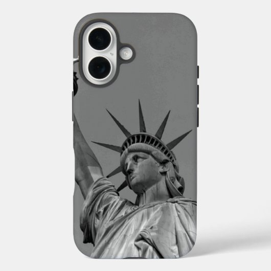 自由白黒像ニューヨーク Case-Mate iPhoneケース (裏面)