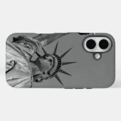 自由白黒像ニューヨーク Case-Mate iPhoneケース (裏面 (横))