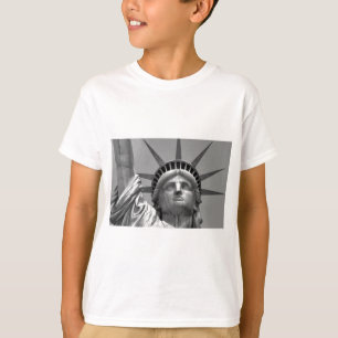 自由白黒像ニューヨーク Tシャツ