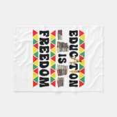 自由祝の黒い歴史の月 フリースブランケット (正面(横))