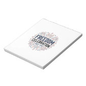 自由祝賀7月4日愛国Tシャツデザイン ノートパッド (回転)