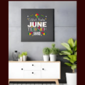 自由祝1865年1865年黒史 キャンバスプリント