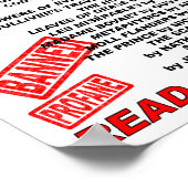 自由祝!読禁の本！(スタンプ) ポスター (角)