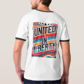 自由統一されたに Tシャツ (裏面フル)