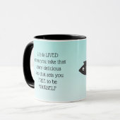 自由考えことわざ マグカップ (正面左)