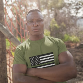 自由聖なる書物、 経典軍隊グリーンラインフラグ Tシャツ