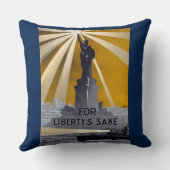 自由聖火の像と米国海軍第二次世界大戦 クッション (裏面)