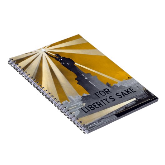 自由聖火の像と米国海軍第二次世界大戦 ノートブック (右側)