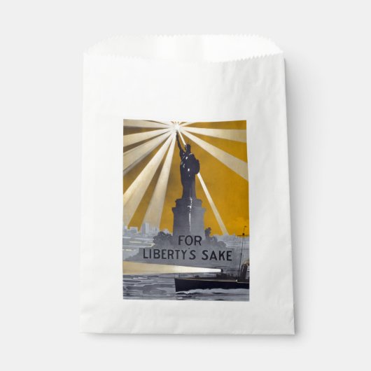 自由聖火の像と米国海軍第二次世界大戦 フェイバーバッグ (正面)