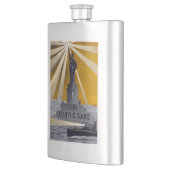 自由聖火の像と米国海軍第二次世界大戦 フラスク (左)