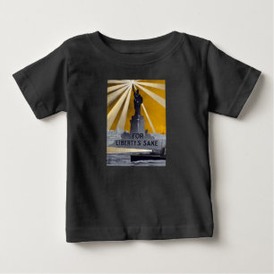 自由聖火の像と米国海軍第二次世界大戦 ベビーTシャツ