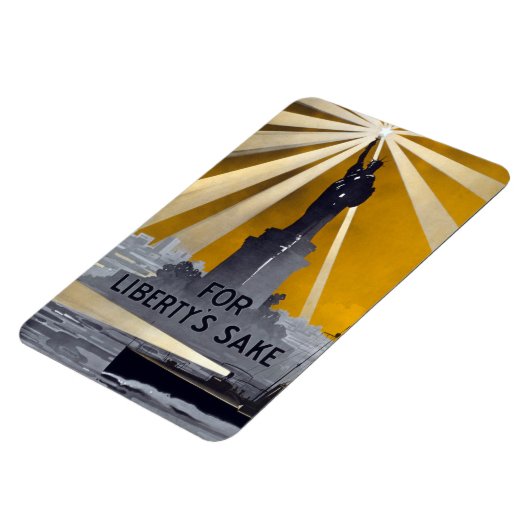 自由聖火の像と米国海軍第二次世界大戦 マグネット (左側)