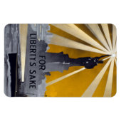 自由聖火の像と米国海軍第二次世界大戦 マグネット (横)