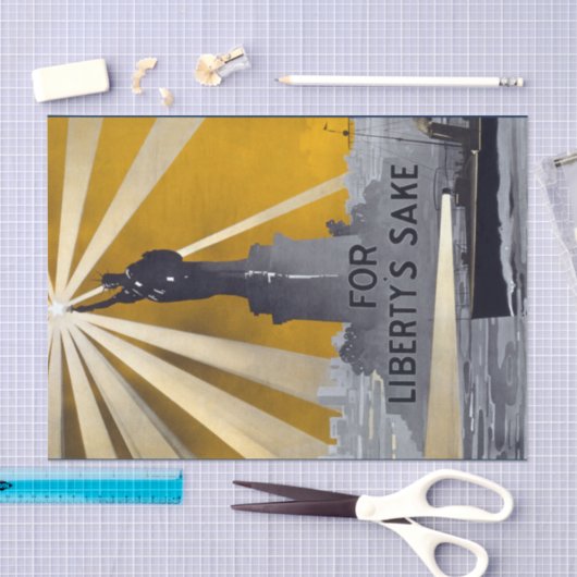 自由聖火の像と米国海軍第二次世界大戦 薄葉紙 (クラフト)