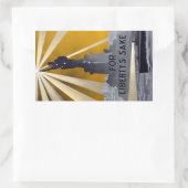 自由聖火の像と米国海軍第二次世界大戦 長方形シール (バッグ)