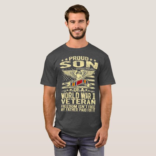 自由自由誇りを持ったは第二次世界大戦の第2次世界大戦 Tシャツ (正面フル)