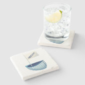 自由航海の船 ストーンコースター (横)