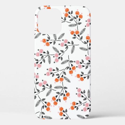 自由花模様：手縫い刺繍 Case-Mate iPhoneケース (裏面)