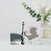 自由芸術ポップ・アートの像 ポストカード (スタンド正面)