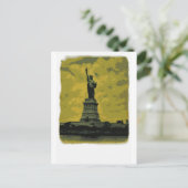 自由芸術ポップ・アートの像 ポストカード (スタンド正面)